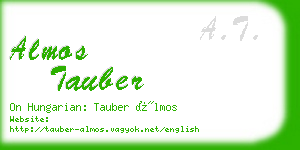 almos tauber business card